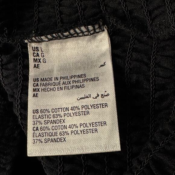 INC Large Smocked Top Sleeveless Stretch Round Neck Keyhole Pullover Black New - Picture 8 of 8